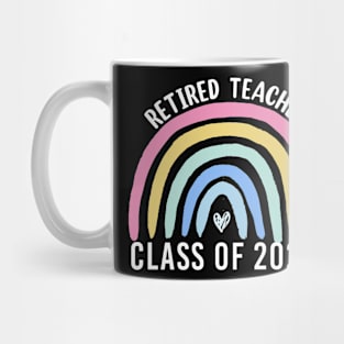 Retiring Teacher Retirement party Rainbow Retired Teacher Class 2023 Mug